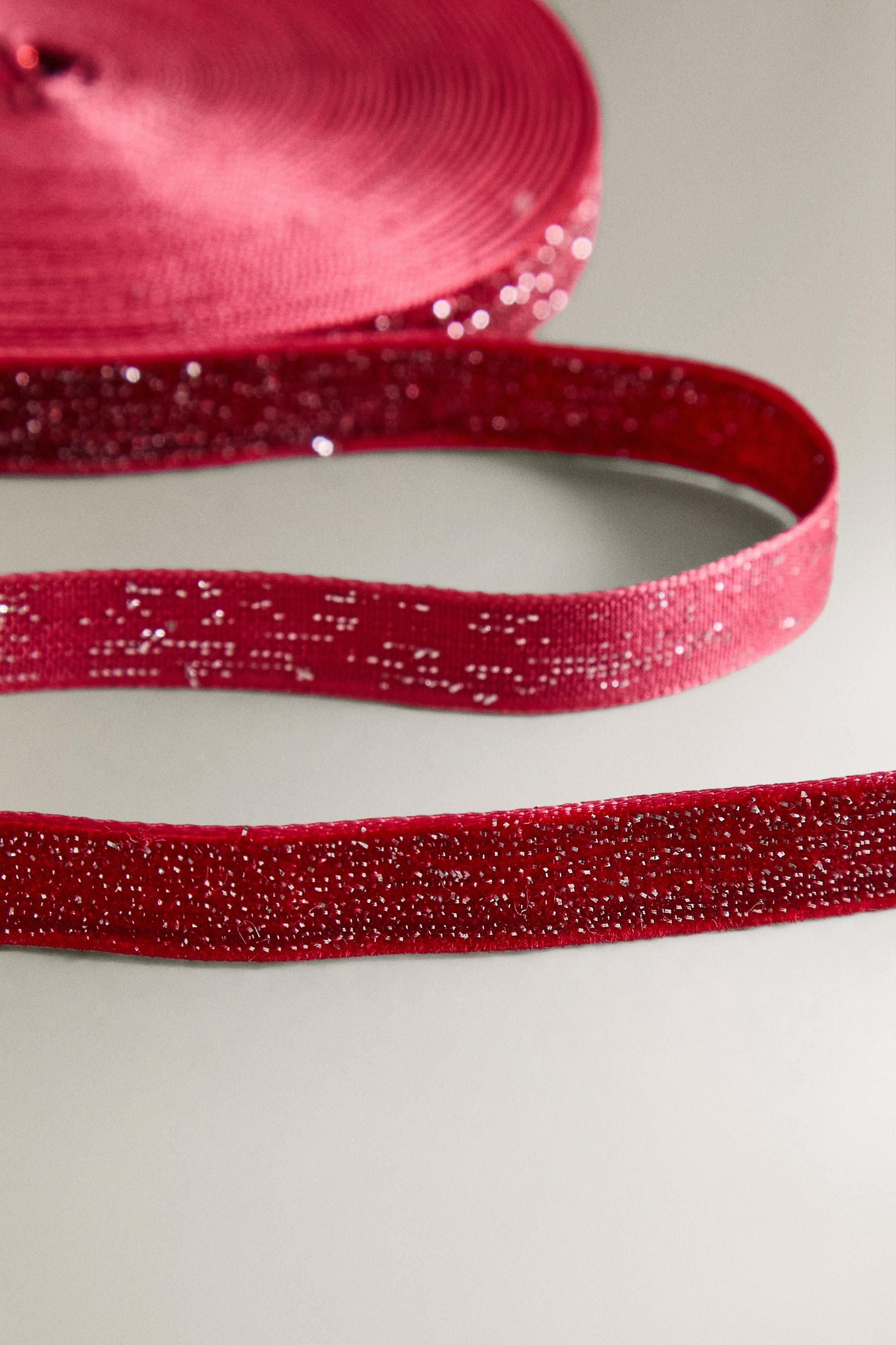 SHINY VELVET CHRISTMAS GIFT WRAPPING RIBBON